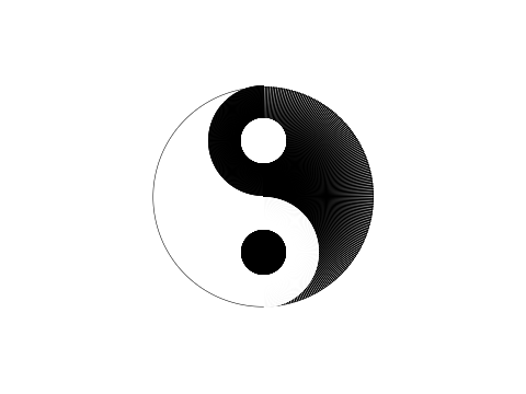 绘制阴阳太极图
